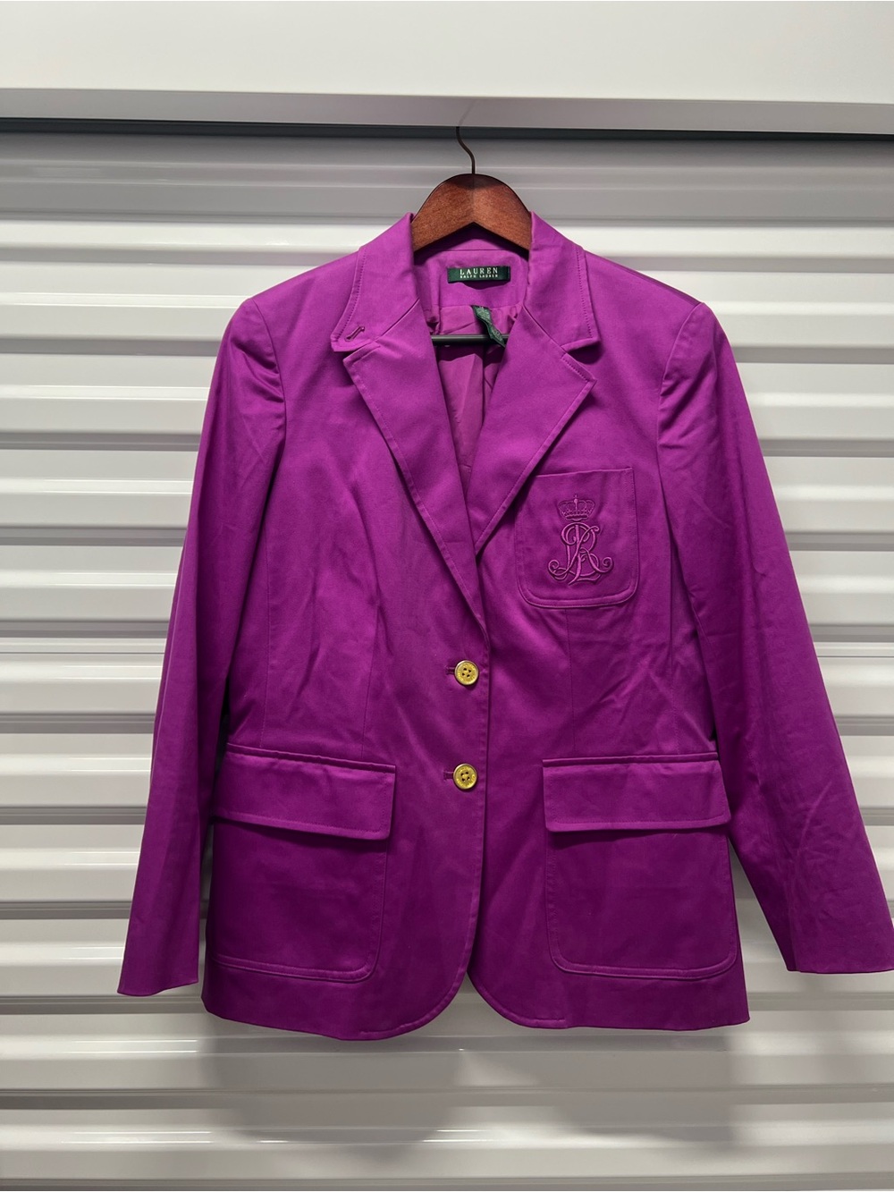 Ralph Lauren Vibrant Purple Two-Button Blazer